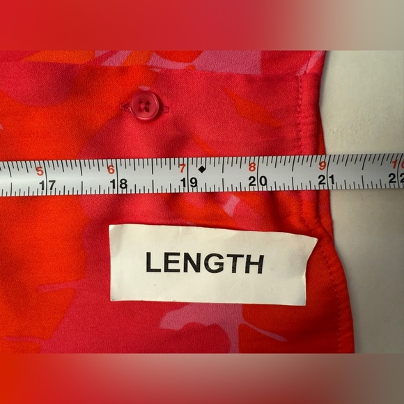 Maison d'Amelie Floral Women's Medium Pink & Orange Sleeveless Blouse Tropical - Picture 10 of 11